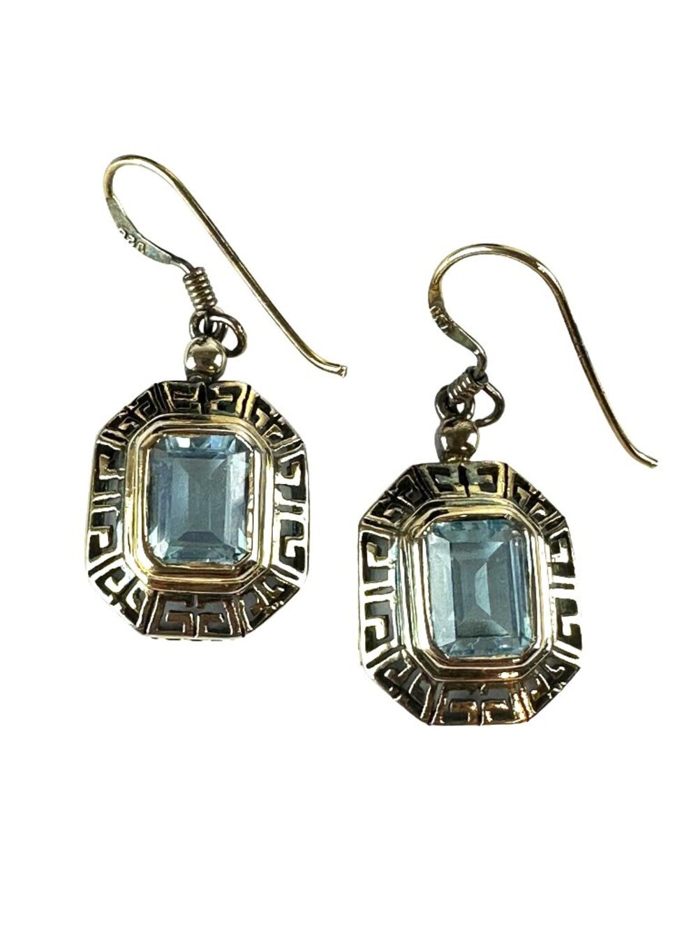 Gold Tone Topaz Sterling Silver Earrings Thailand